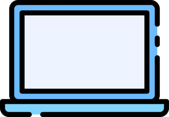 laptop illustration on a white backgr