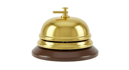 Isolated Gold Reception Bell