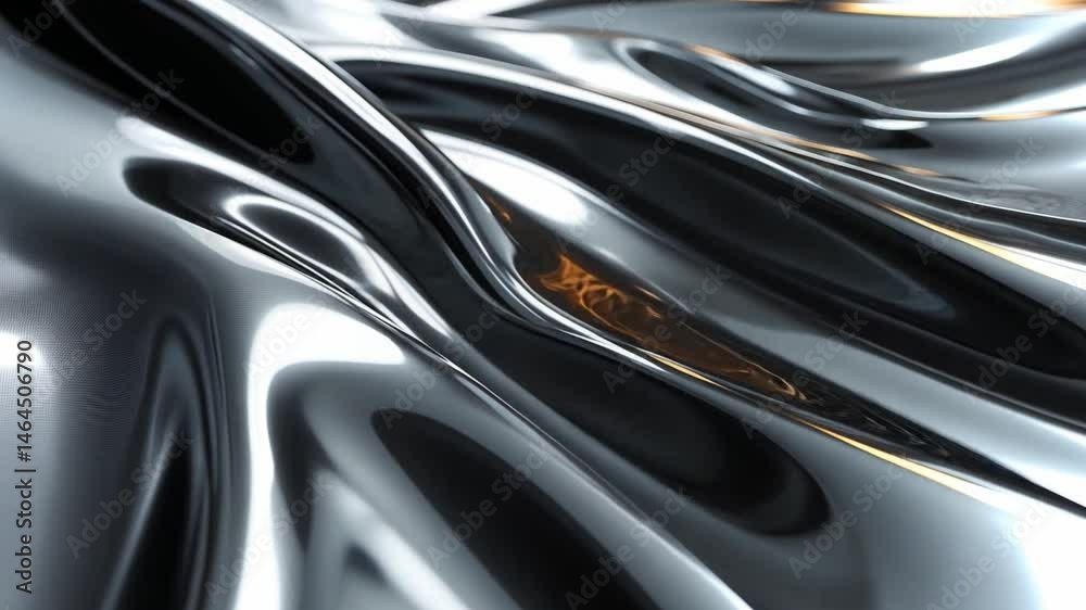 Poster captivating silver waves flowing with dynamic texture creating a mesmerizing backdrop