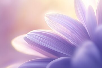 Fototapeta premium Delicate lavender flower petals in soft light.