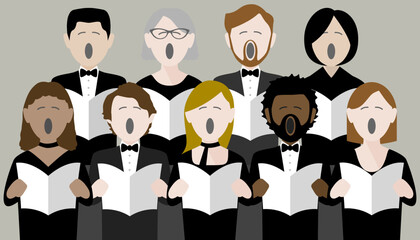 formal choir singing group