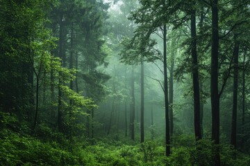 Fototapeta premium Misty forest path