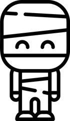 mummy illustration on a white background    