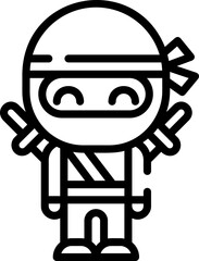 ninja illustration on a white background    