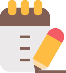 notebook illustration on a white background    