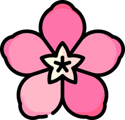 oleander illustration on a white background     