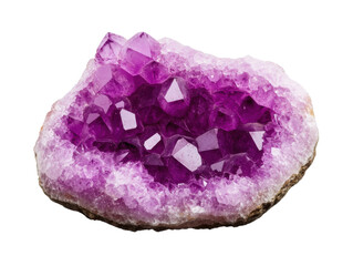 Beautiful amethyst crystal cluster for home decor and healing energy, cut out