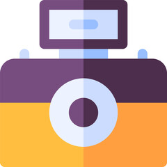 photo camera illustration on a white background    