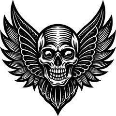 Obraz premium skull with wings