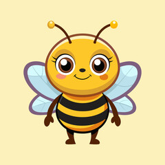 Fototapeta premium Adorable Cartoon Bee Illustration