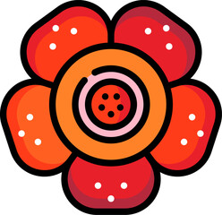 rafflesia illustration on a white background     