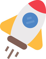 rocket illustration on a white background    