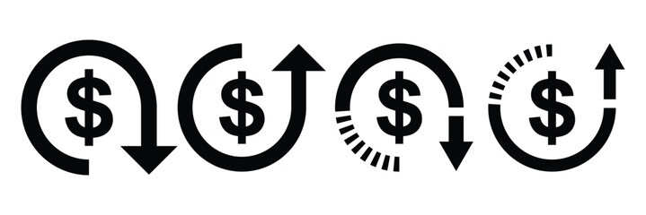 Cost reduction icon vector illustration