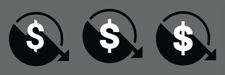 Cost Reduction Icon, Manufacturing cost reduction icon. Vector illustration. EPS 10