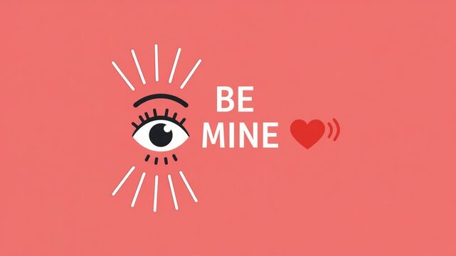 Be Mine Valentine's Day Eye Graphic Design