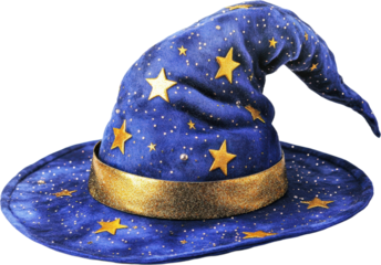 Mysterious Blue Magic Witch Hat