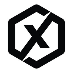 Letter X Design Hexagon Logo X vector