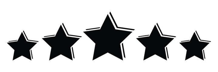 Fototapeta premium Star rating icons set, Star rating, Customer review, Rate this, Survey response, Product rating