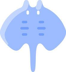 stingray illustration on a white background    