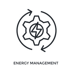 Energy Management  Icon Outline Style. Vector Illustration For Graphic Design
