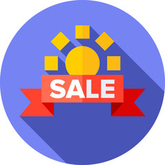 summer sale illustration on a white background    