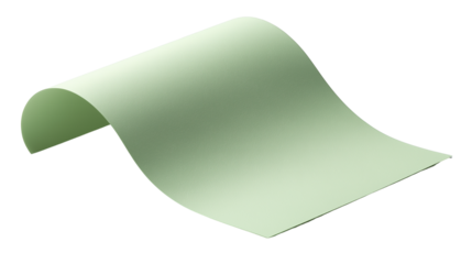 Pale green paper sheet isolated on white background