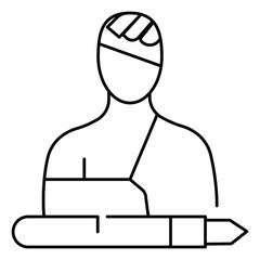 Personal Injury Law vector Icon design Depicting Legal System