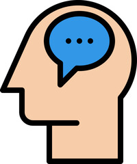 thinking illustration on a white background    