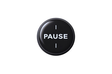 Black Round Pause Button Icon Digital Media Stop Control Interface
