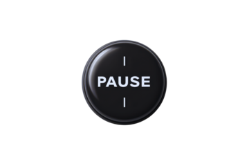 Black Round Pause Button Icon Digital Media Stop Control Interface