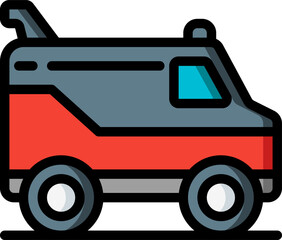 van illustration on a white background    