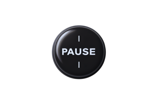 Black Round Pause Button Icon Digital Media Stop Control Interface