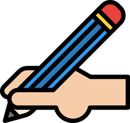 writing illustration on a white background    