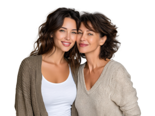 Capturing a Heartwarming Moment of Love Between Two Generations in a Beautiful Natural Light Environment