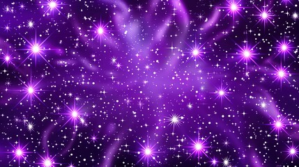Obraz premium Purple Starry Sky Particle Background