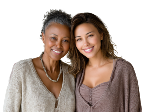 Heartwarming Moments Captured As Two Generations Embrace in a Beautiful, Warm Natural Light Setting Full of Love and Affection Between a Daughter and Her Mother