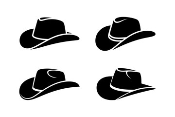 Cowboy hats vector illustration western fashion