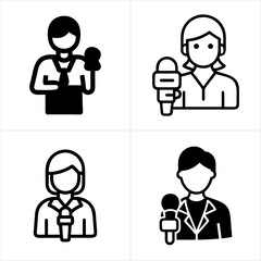 reporter icon set
