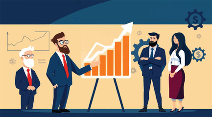 Fototapeta premium HR Landscape Redefined: Navigating the New Now for Business Growth and Success