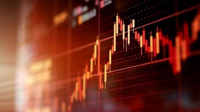 Dynamic financial chart showing rising market trends, symbolizing growth and investment opportunities in the stock market.