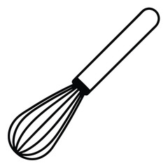 Black outline shows a whisk with a handle, ready to use