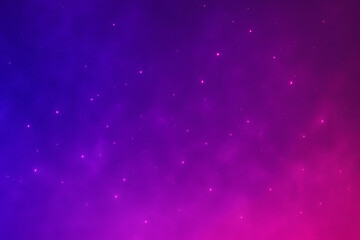 Pink and purple starry galaxy gradient background with glowing stars, dreamy cosmic atmosphere for design