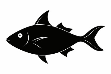 triggerfish sihouette black vector