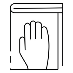 Oath vector Icon design Depicting Legal Authority and Commitment