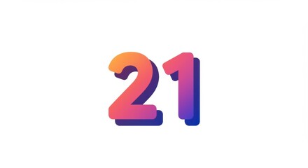 Gradient Number 21 Illustration
