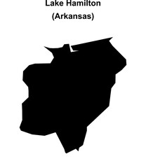 Lake Hamilton (Arkansas) blank outline map