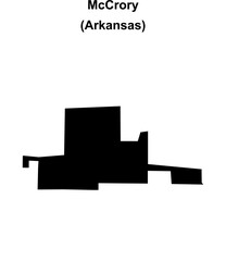 McCrory (Arkansas) blank outline map