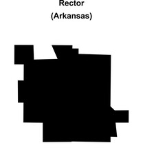 Rector (Arkansas) blank outline map
