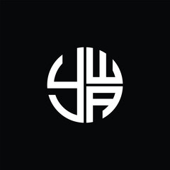 YWA logo YWA icon YWA vector YWA monogram YWA letter YWA minimalist YWA Circle YWA flat Unique modern flat abstract logo design.