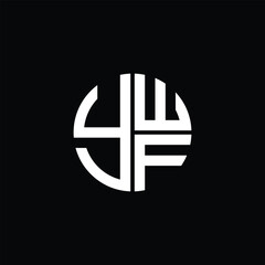 YWF logo YWF icon YWF vector YWF monogram YWF letter YWF minimalist YWF Circle YWF flat Unique modern flat abstract logo design.